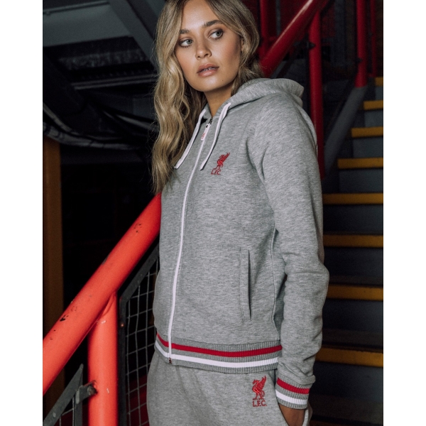 LFC Womens Zip Through Grey Marl Hoody