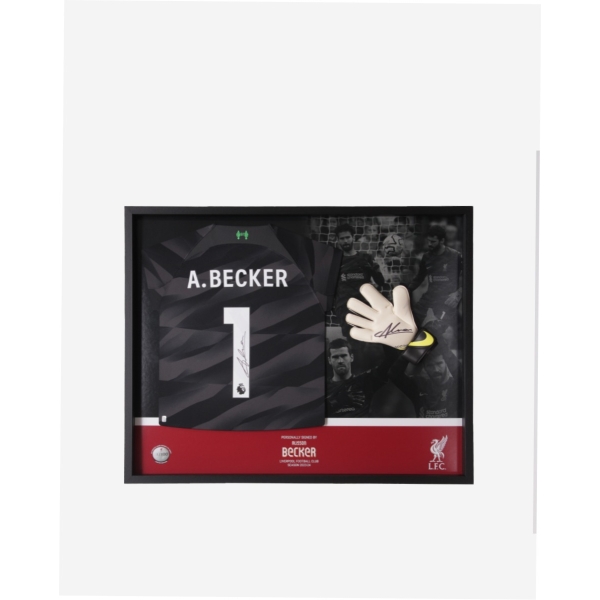 LFC Signed Alisson Becker Glove & Shirt