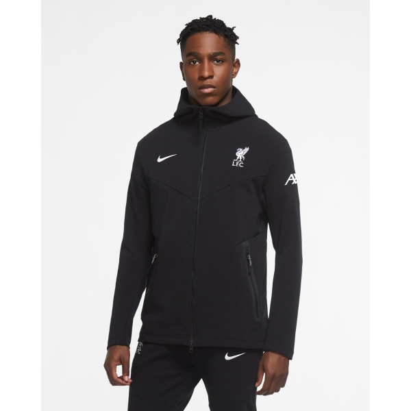 LFC Nike AXA Mens Black Tech Pack Hoodie