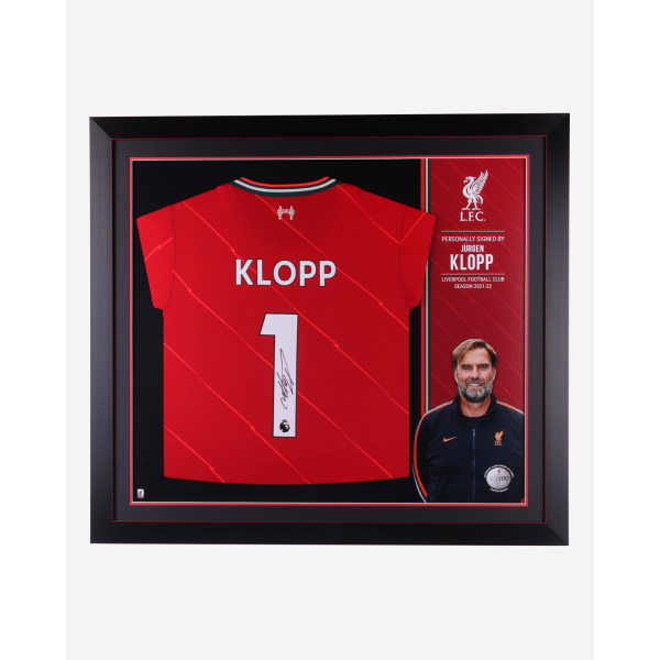 LFC Signed 21-22 Klopp Framed Shirt