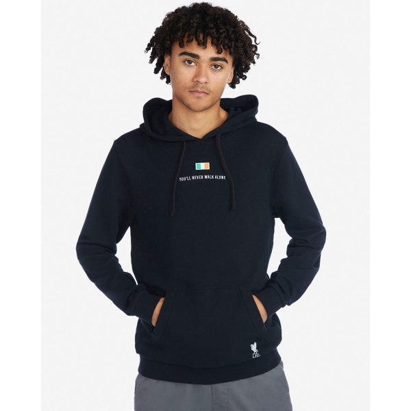 LFC Mens YNWA 1/4 Zip Oversized Hoody Black