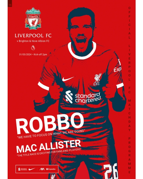 Matchday Programme 25 - LFC Vs Brighton - 31/03/24