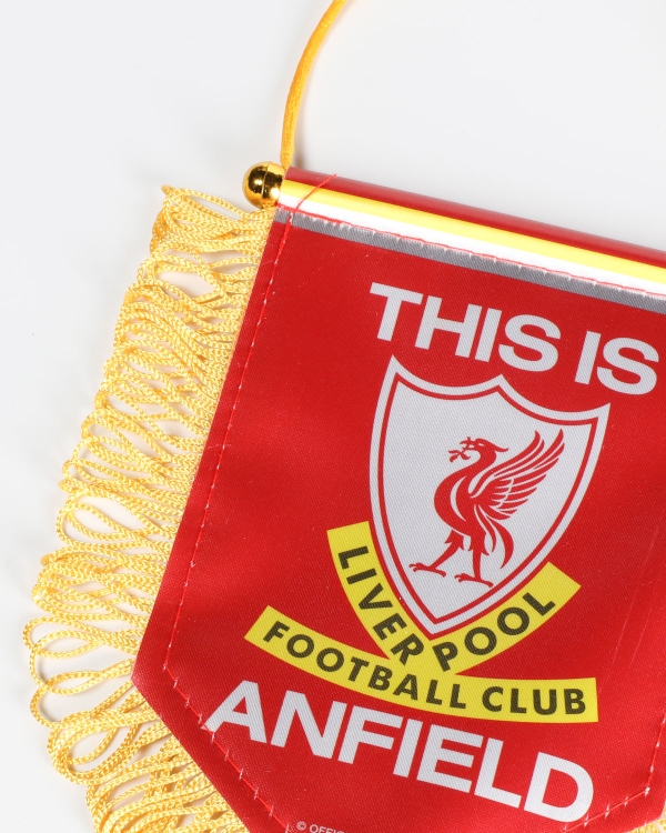 Bandierina Mini Triangolare Liverpool FC - Stile Saturno, Per Auto E Finestre, Licenza Ufficiale - Foto 4