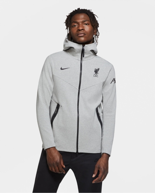 LFC Nike Mens Grey Tech Pack Hoodie