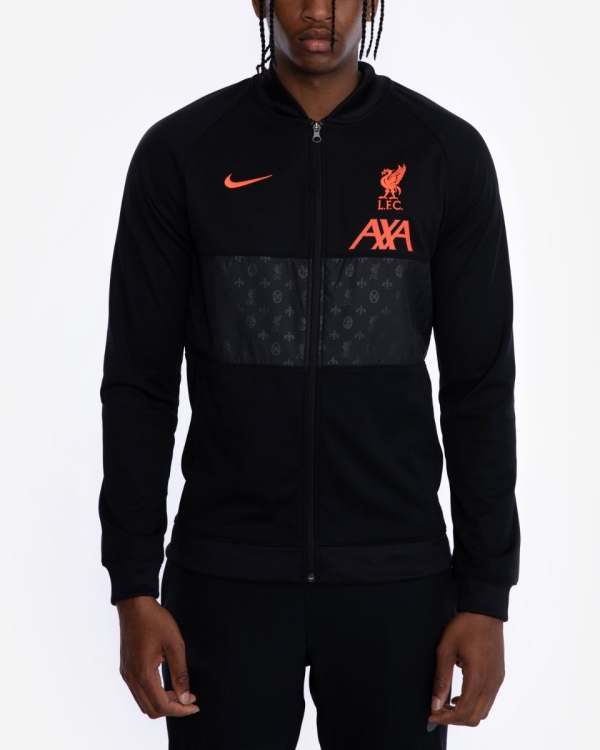 lfc nike mens black pre match top