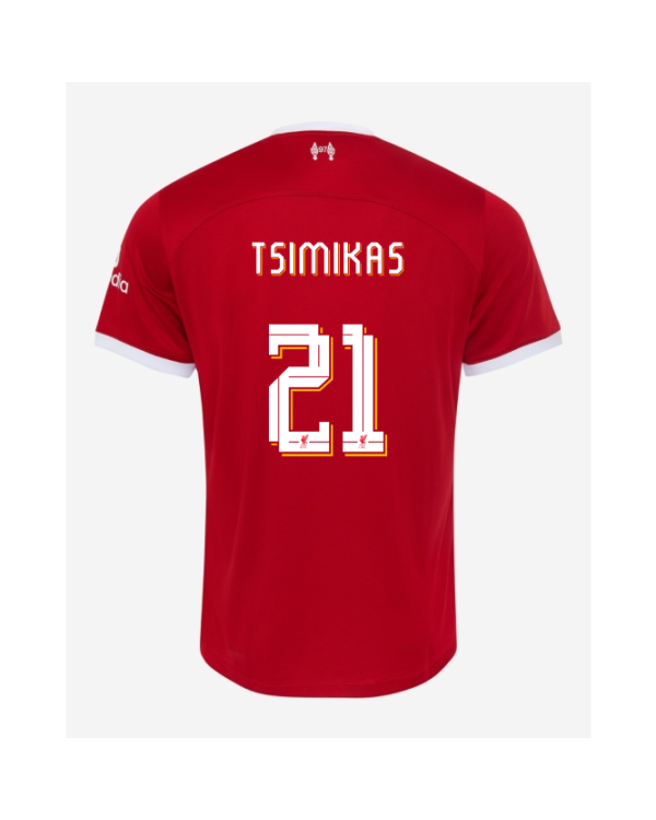 LFC Nike Youth 23 24 Home Stadium Jersey TSIMIKAS LFC FONT
