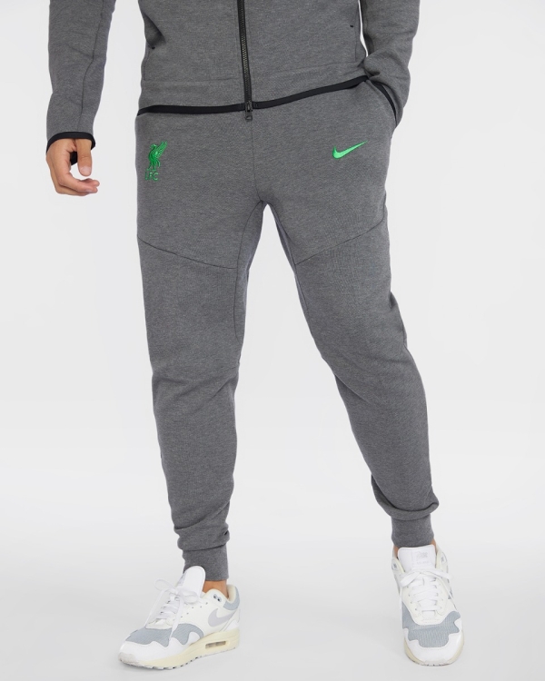 LFC Nike Mens 23/24 Tech Fleece Joggers - Grey & Green