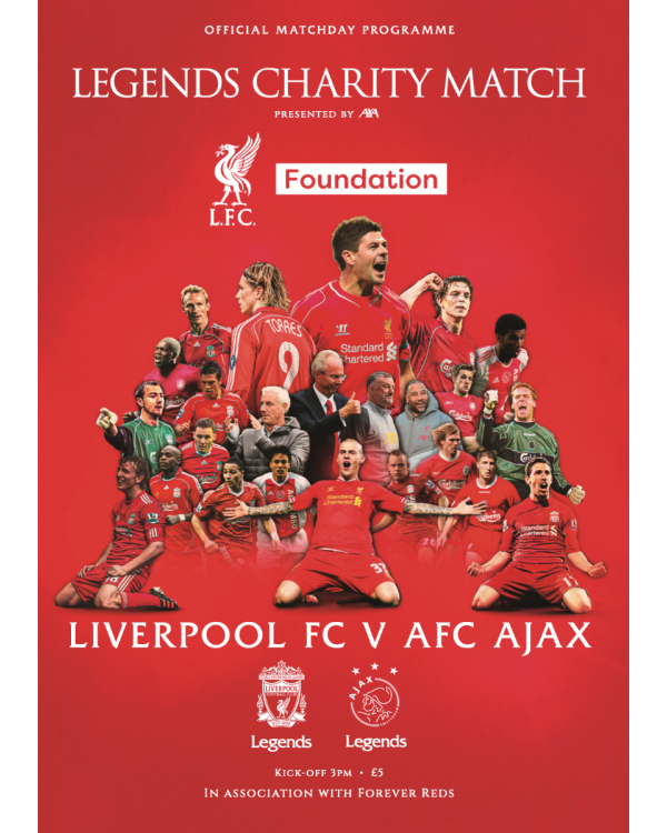 Matchday Programme - LFC Legends Vs Ajax Legends