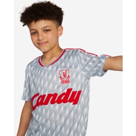 Liverpool FC - Adult Retro Candy Away Shirt - Grey - Polyester