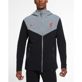 LFC Nike Mens Coaches Collection Black Tech Hoodie