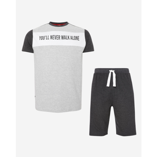 LFC Mens Grey Short PJ Set