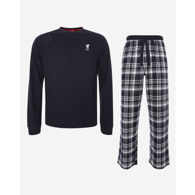 Liverpool FC Official Football Gift Mens Premium Long Pyjamas Black XXL 