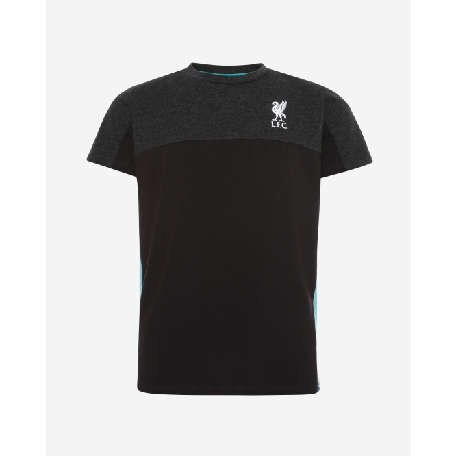 Liverpool FC Mens Charcoal Panel T-Shirt LFC Official 
