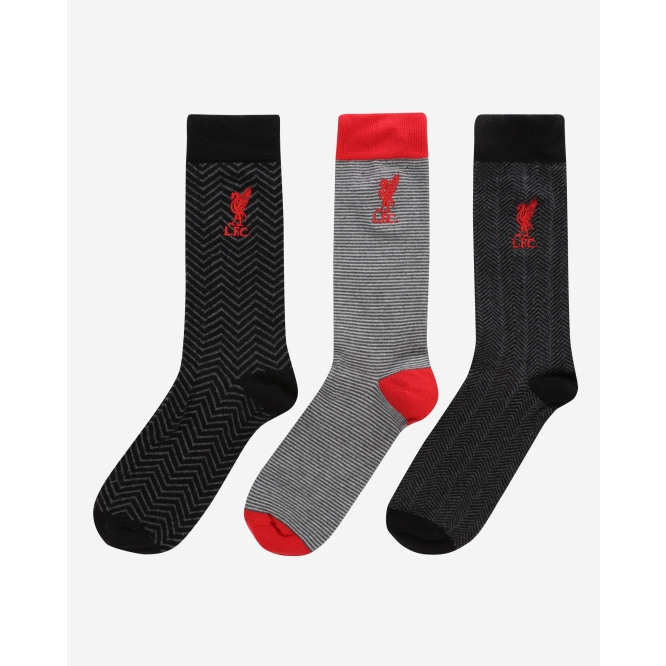 Liverpool FC Official Product 1 Pair Socks Adults Black LFC Liverbird 6-11 UK New
