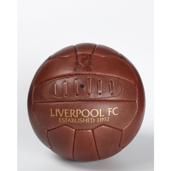Liverpool FC Brown Faux Leather Retro Design Official Football Size 5 Ball 