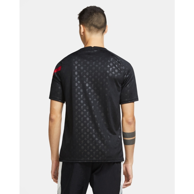 lfc nike mens black pre match top