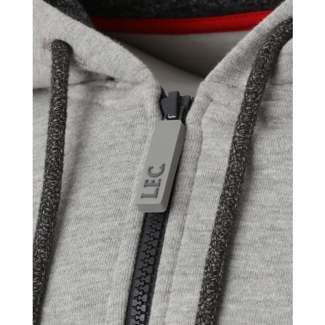 lfc mens charcoal marl zip thru hoody