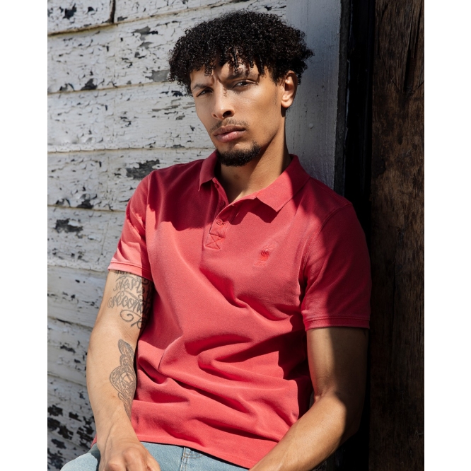 LFC Mens Washed Red Polo