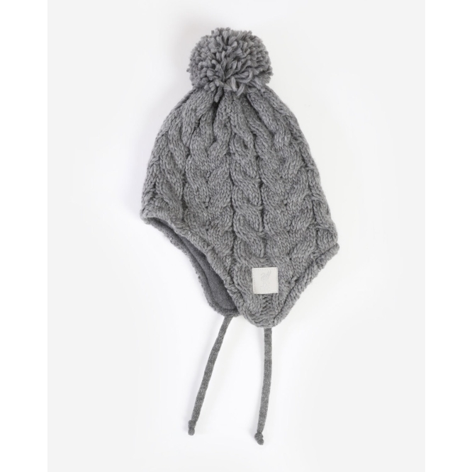 LFC Junior Grey Cable Marl Trapper Hat