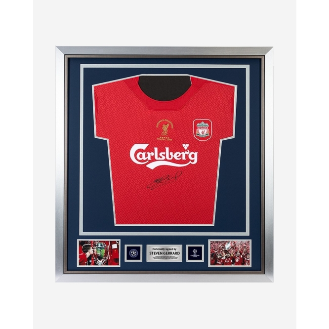 GERRARD 8 Liverpool Champions League Final Retro Home Shirt Size Small 