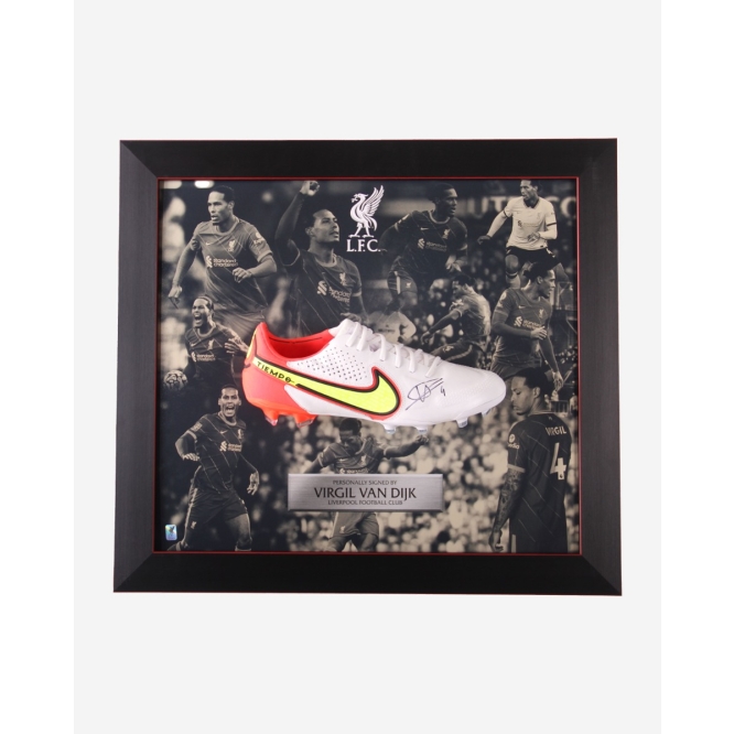 LFC Signed Van Dijk Framed Boot