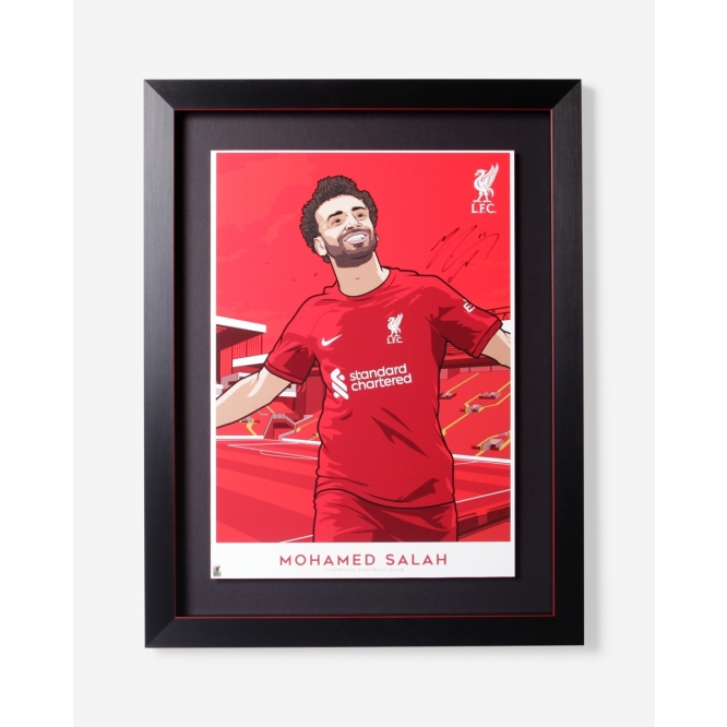 Mohamed Salah Shirt Poster Liverpool 21/22 Retro Artwork -   UK