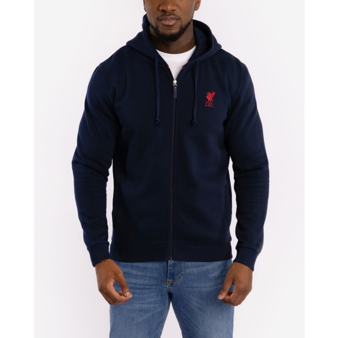 Sudadera con Capucha LFC con Cremallera Azul Marino
