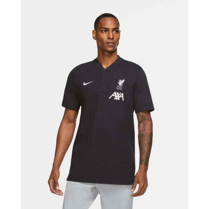 Guante insalubre Aparador Camiseta Polo LFC Nike Hombre Negra/Blanca
