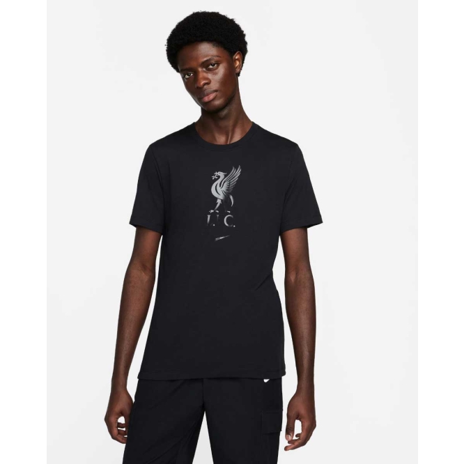 LFC Nike Mens 23/24 Crest Black Tee