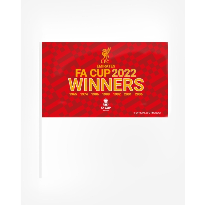 LFC FA Cup 22 Winners Handheld Flag
