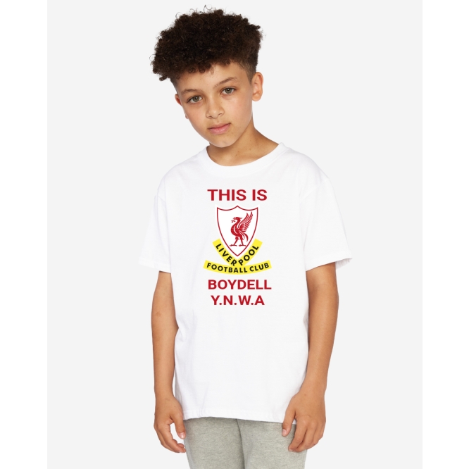 LFC Junior This Is Anfield Personalised White Tee