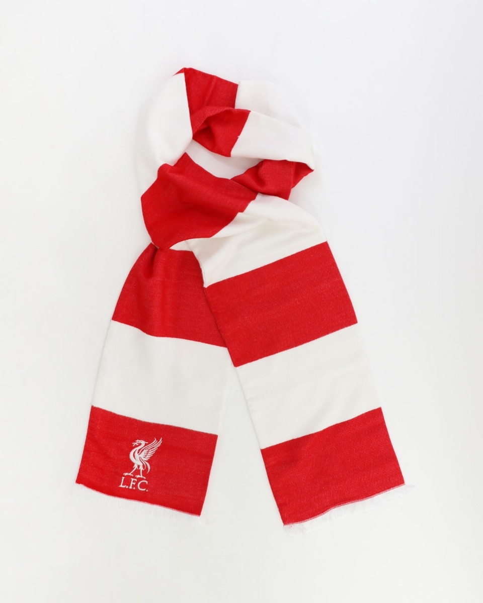 Liverpool FC LFC Red and White Bar Scarf Official 