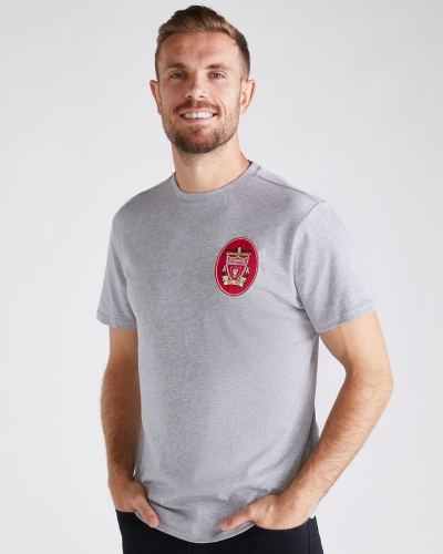 LFC Mens Grey Marl 96-97 Crest Tee
