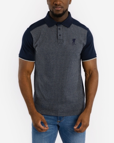 LFC Mens Navy Honeycomb Polo 